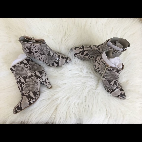 Shoes - Snake ankle boots